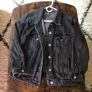 Black/Gray oversized Denim Jacket